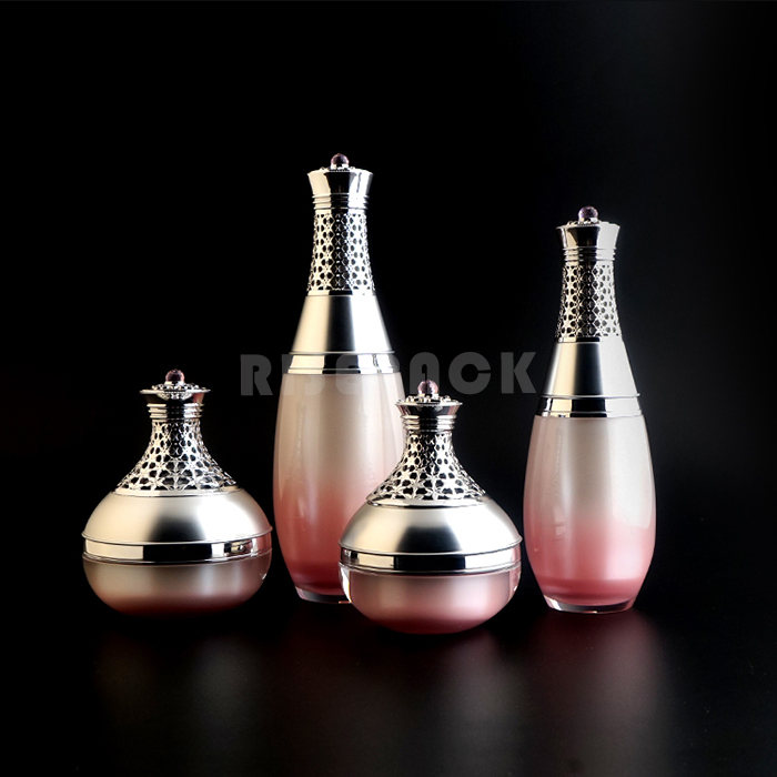 Plastic acrylic cosmetic packaging set