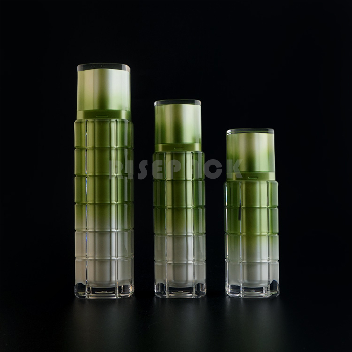 Acrylic cream jar and lotion bottle