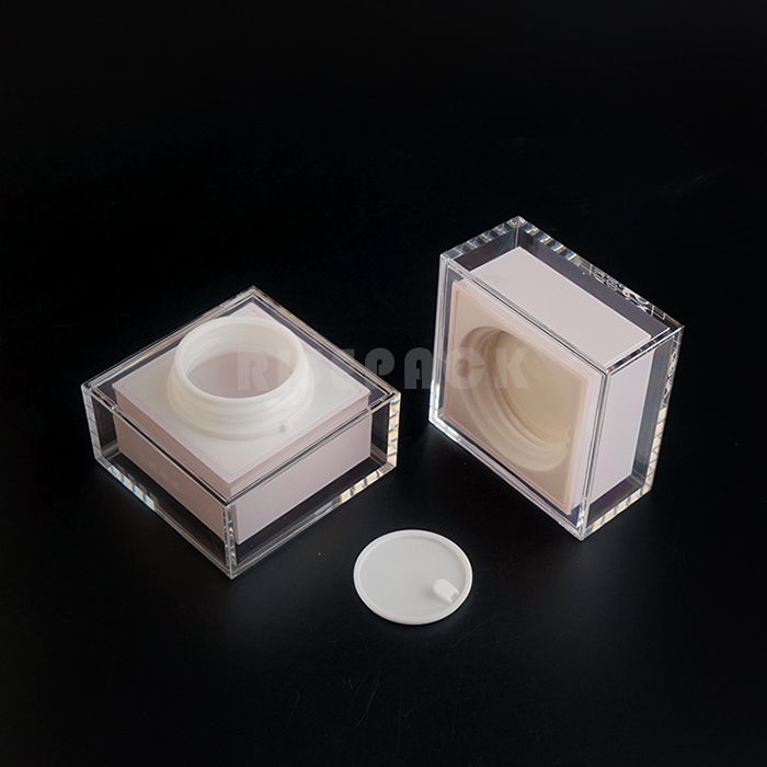 Acrylic cream jar and lotion bottle