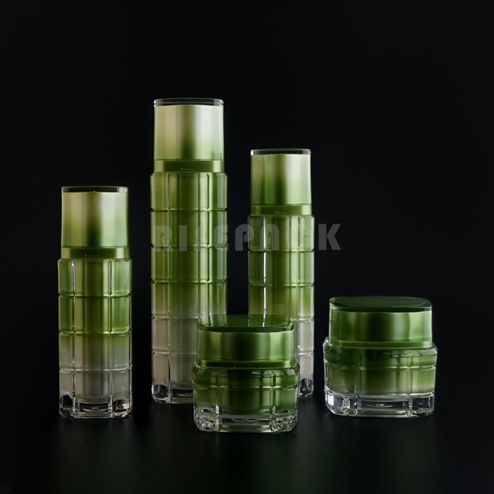Acrylic cream jar and lotion bottle