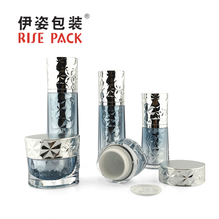 Acrylic cream jar and lotion bottle