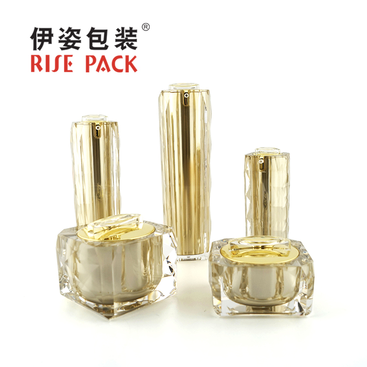 Acrylic cream jar and lotion bottle