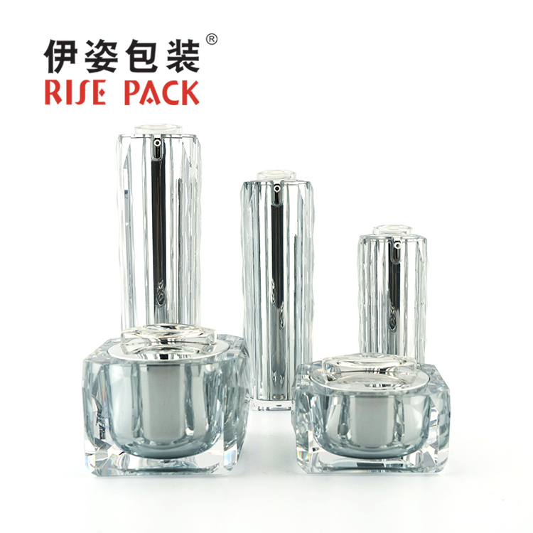 Acrylic cream jar and lotion bottle