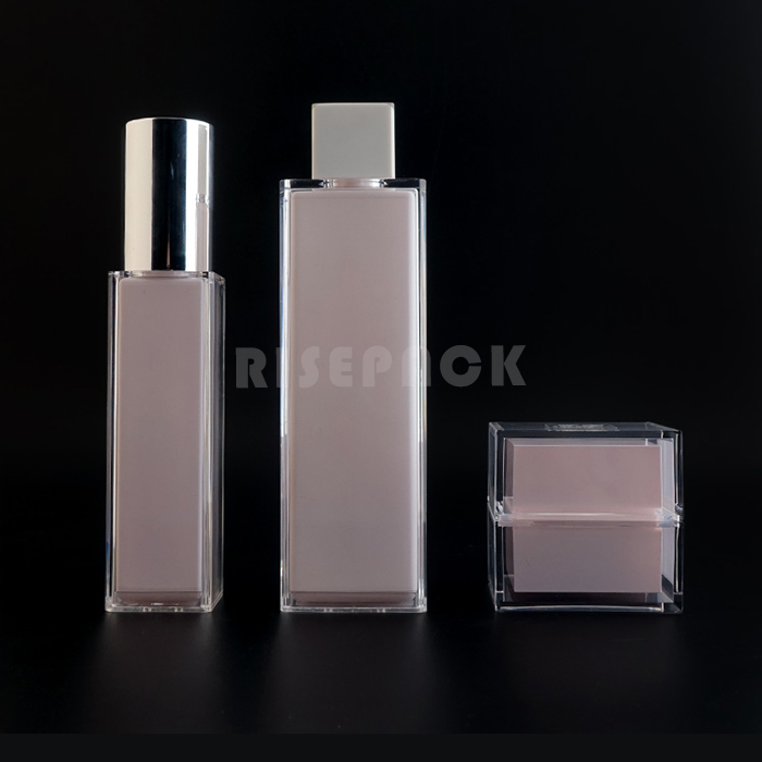 Acrylic cream jar and lotion bottle