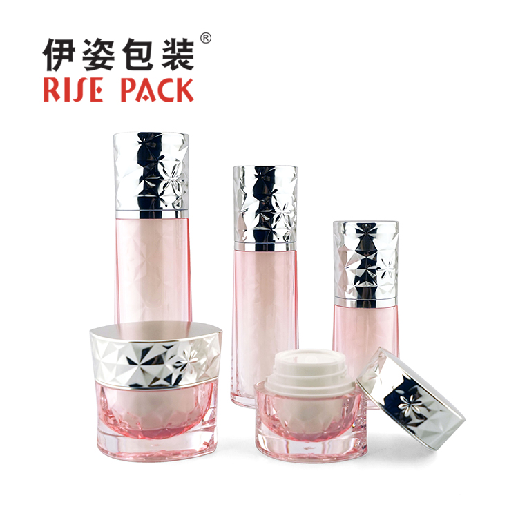 Acrylic cream jar and lotion bottle