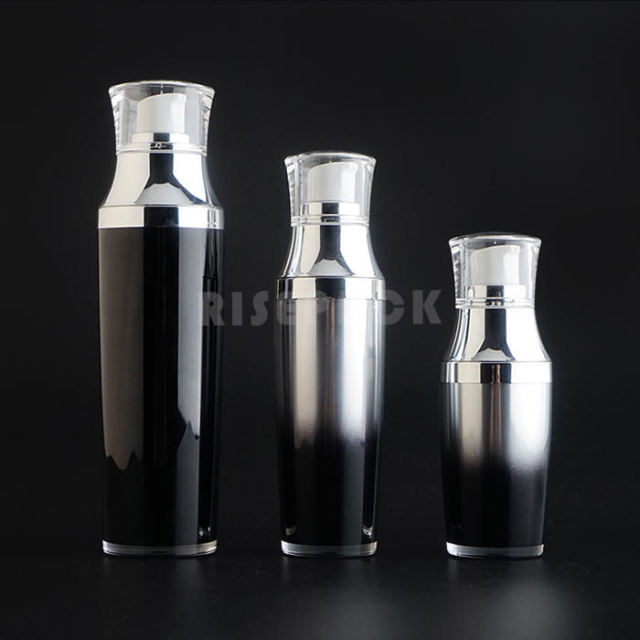 Round Acrylic Set Lotion Bottle and Cream Jar