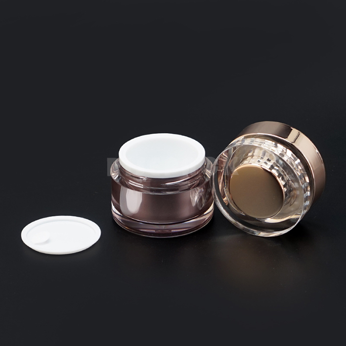 Acrylic luxury Round Cream Jar and Lotion Bottle