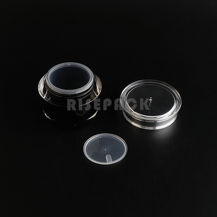 Round Acrylic Set Lotion Bottle and Cream Jar