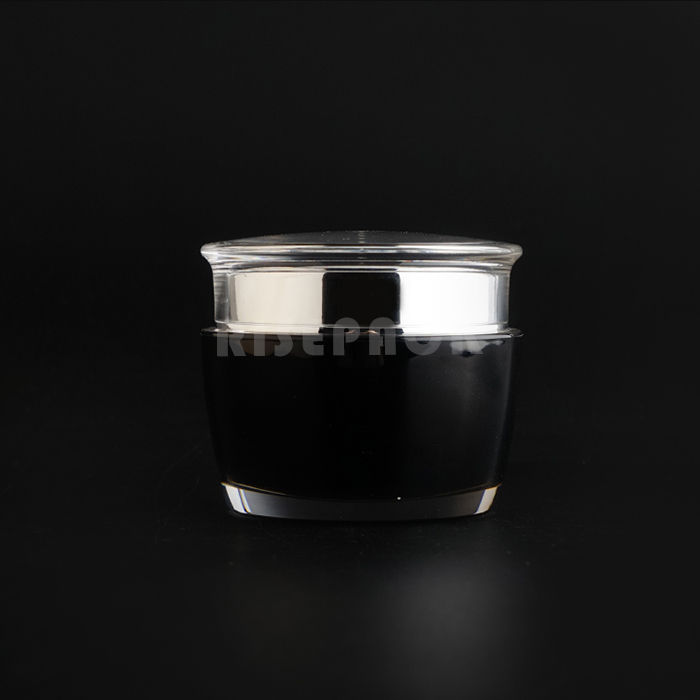 Round Acrylic Set Lotion Bottle and Cream Jar