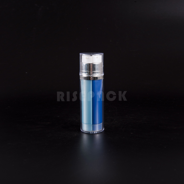 Acrylic Airless Double Tubes Lotion Bottle