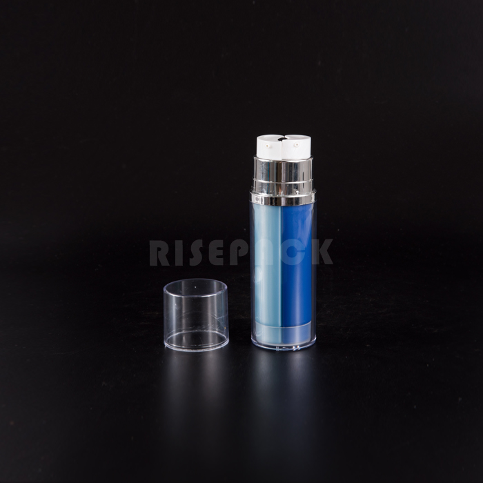 Acrylic Airless Double Tubes Lotion Bottle