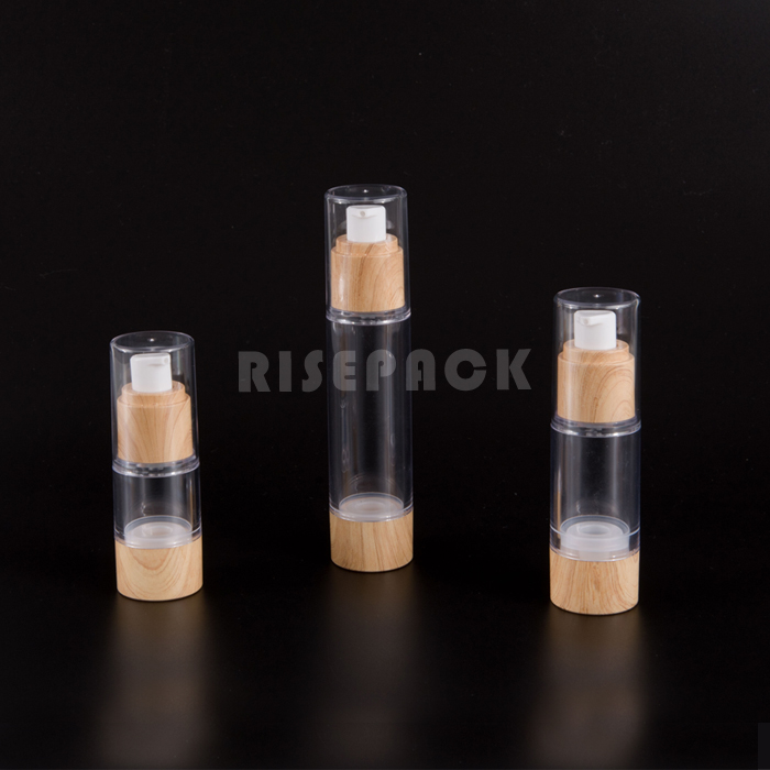 Round Bamboo Airless Bottle