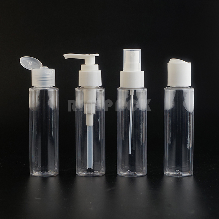 PET Set Spray and Lotion Bottle Flip and Disc Cap