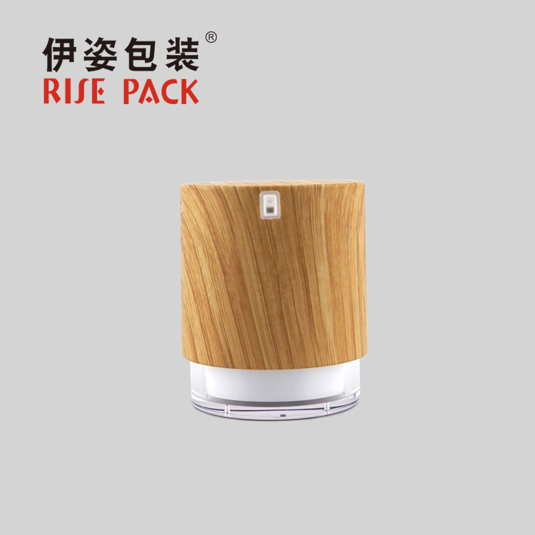 Wood Grain Cap Rotary Airless Cream Jar