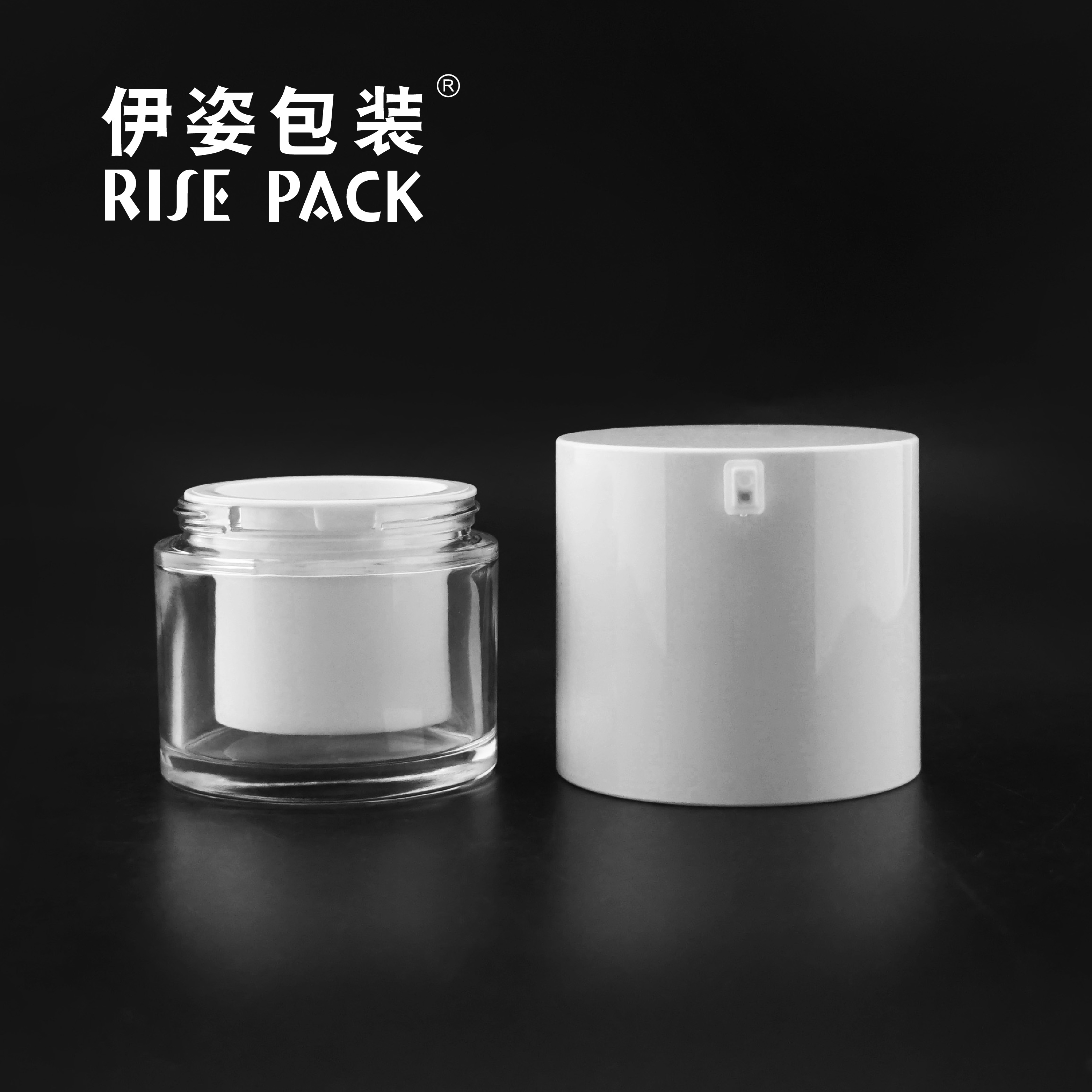 30g Glass Rotary Airless Cream Jar