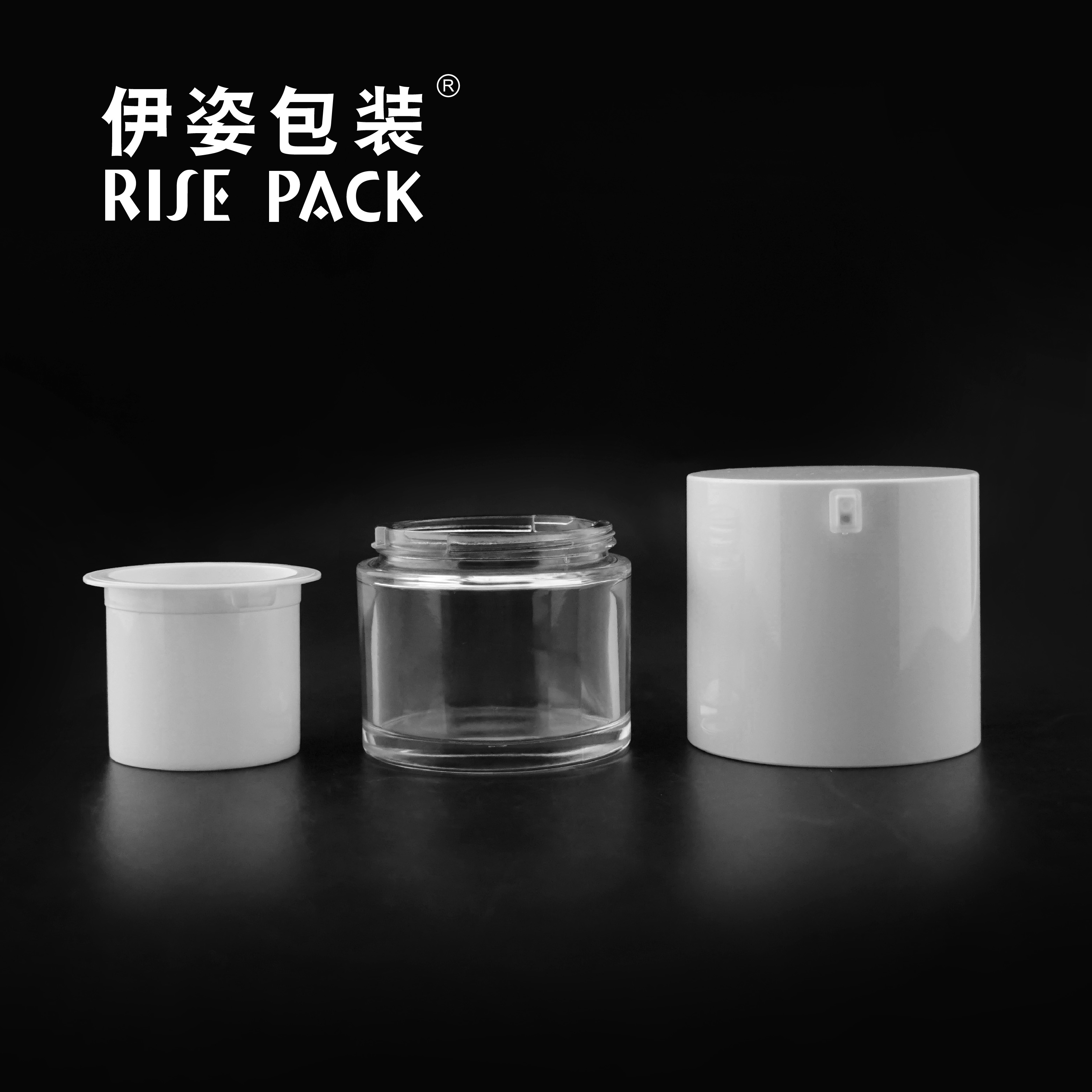 30g Glass Rotary Airless Cream Jar