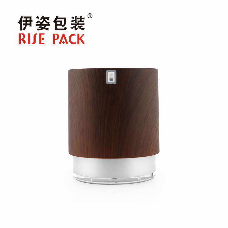 Wood Grain Cap Rotary Airless Cream Jar