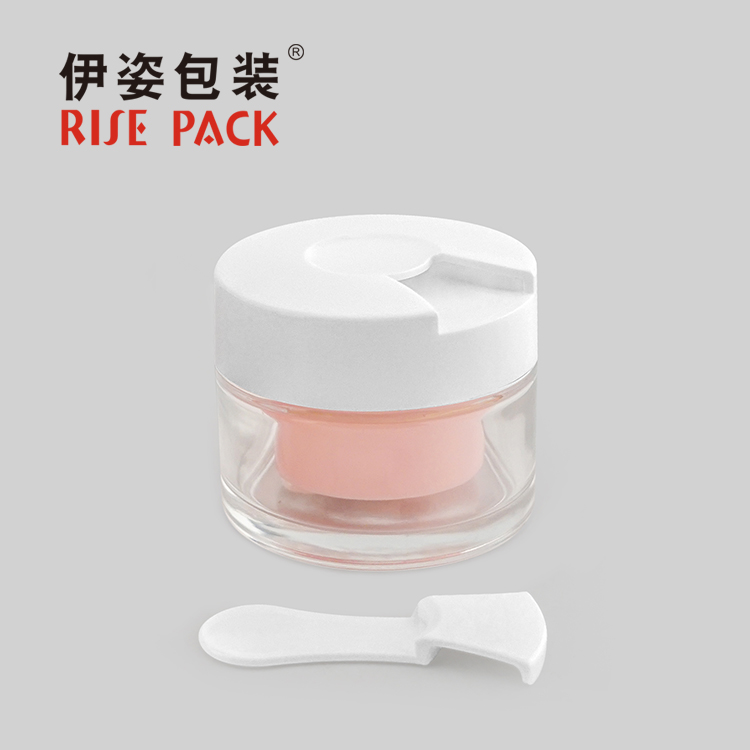 Glass Cream Jar with Spoon