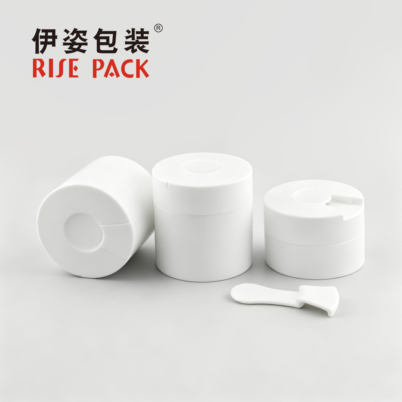 PP Cream Jar with Spoon