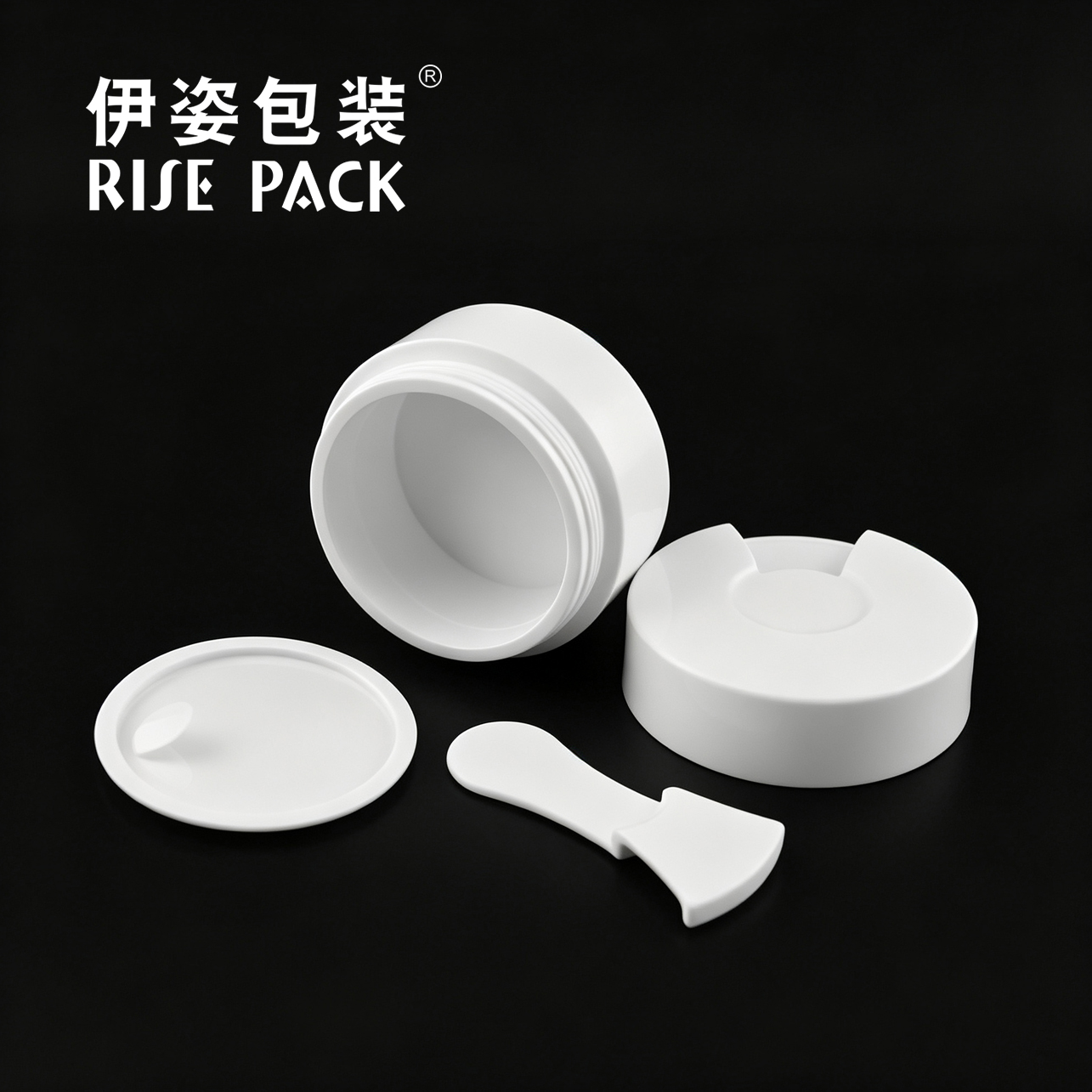 PP Cream Jar with Spoon