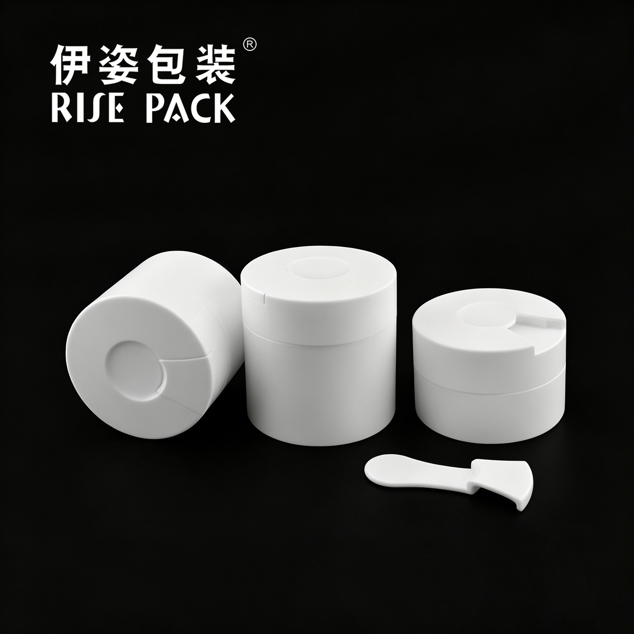 PP Cream Jar with Spoon
